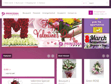 Tablet Screenshot of princessaflowers.com